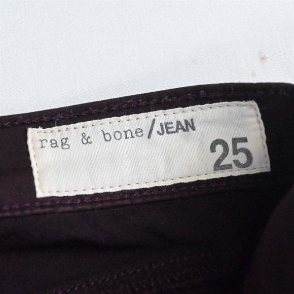 Rag‎ + Bone 25 Legging Super Skinny Dark Red Mulberry Brushed Knit Jeans - Picture 3 of 7